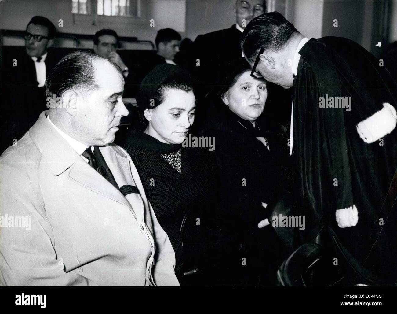 3. März 1958 - Prozess gegen zwei junge Killer ab Versailies geöffnet: Die Testversion von Jacques Sermeuse und Jean-Claude Vivier, getötet Stockfoto
