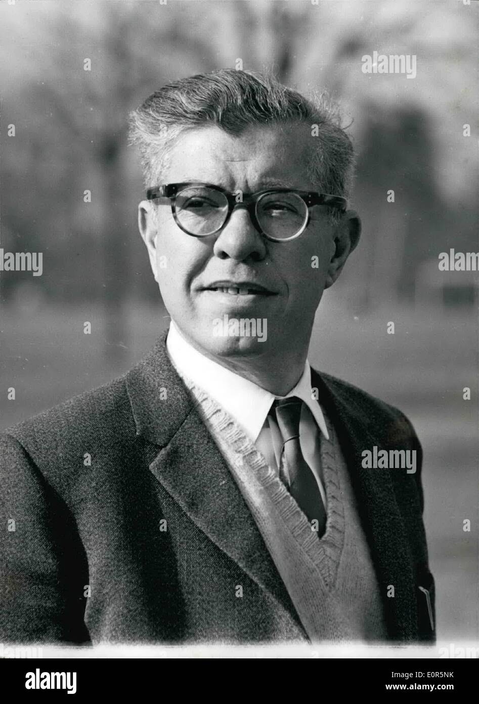 3. März 1958 - der Mann mit einem Preis auf seinen Kopf. Cambridge-Mathematiker darf in die Vereinigten Staaten gehen: Professor Fred Hoyce-49 Stockfoto