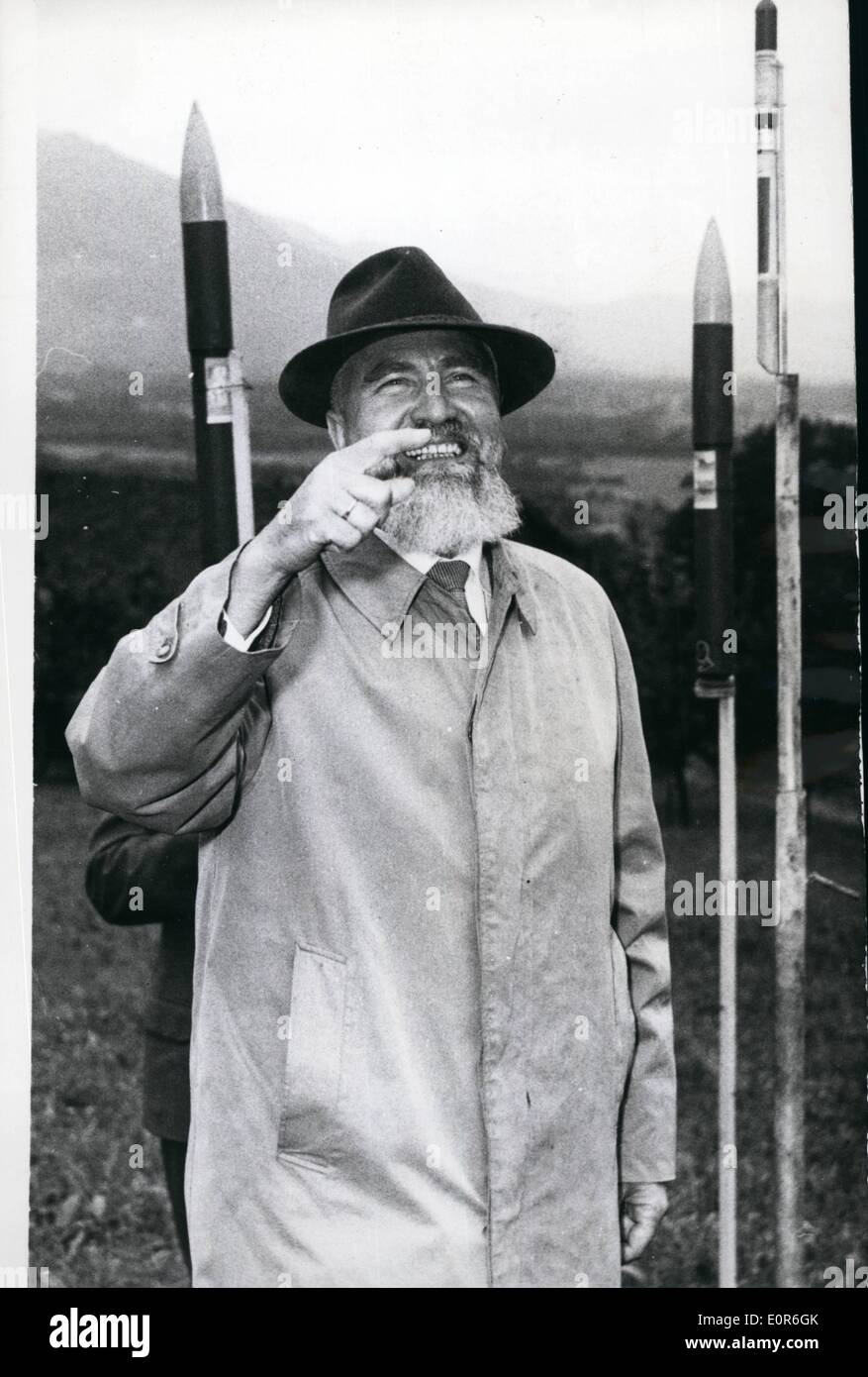 6. Juni 1958 - Dr. Alois Hundhammer, Bayerischer Minister für Landwirtschaft. Stockfoto