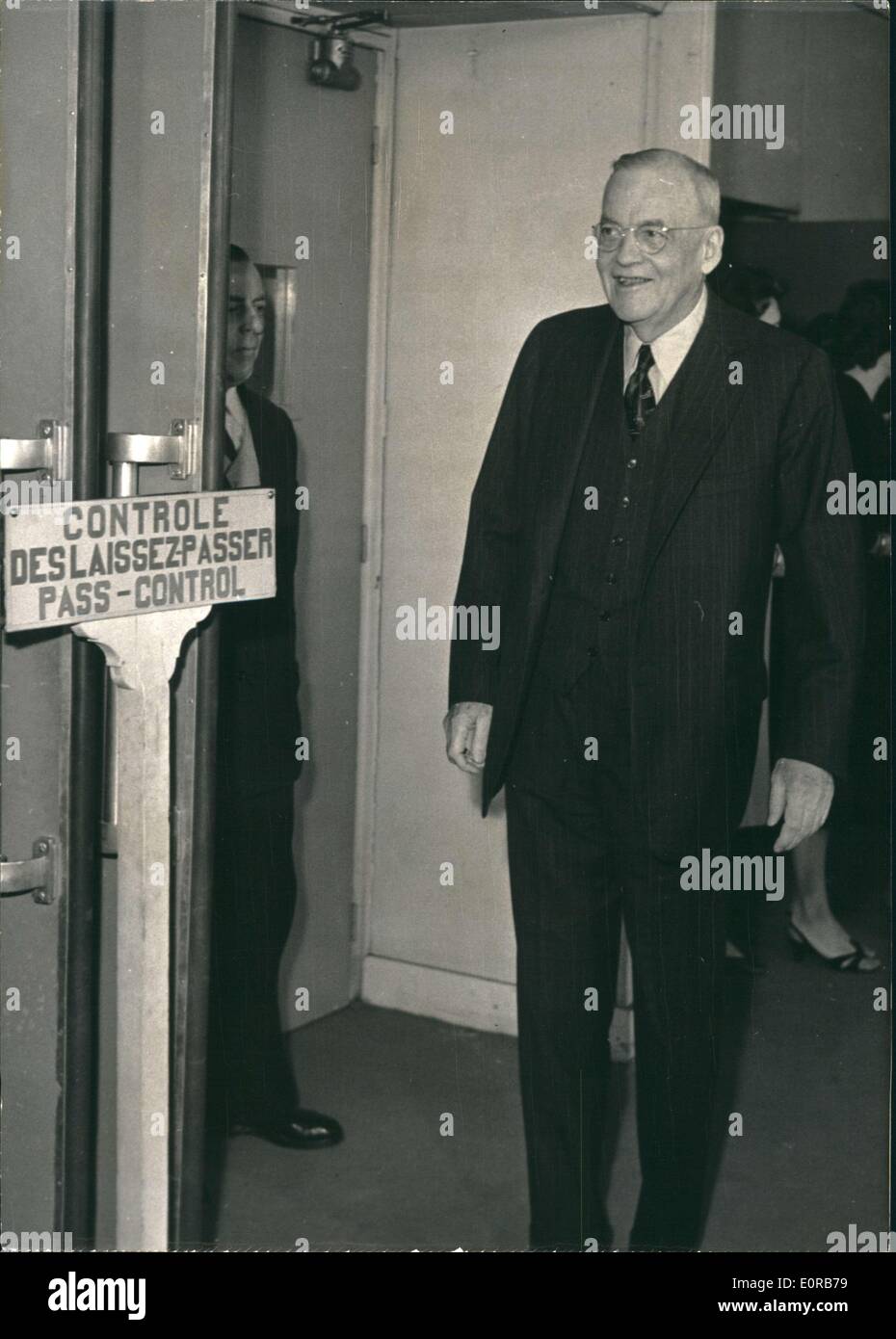 16. Dezember 1958 - Herr Foster Dulles, Außenminister Stockfoto