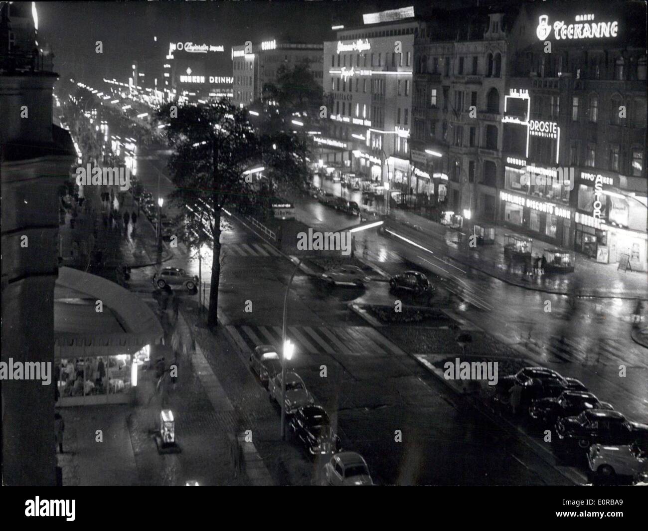 16. November 1958 - West Berlin bei Nacht Stockfoto