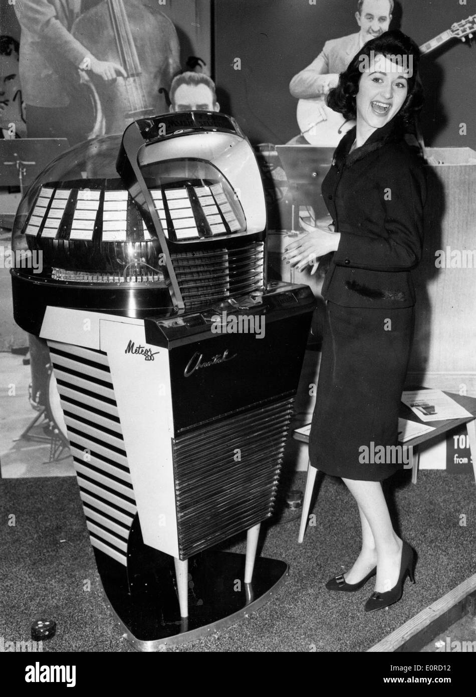 Plattenspieler auf dem Display auf Messe Stockfoto