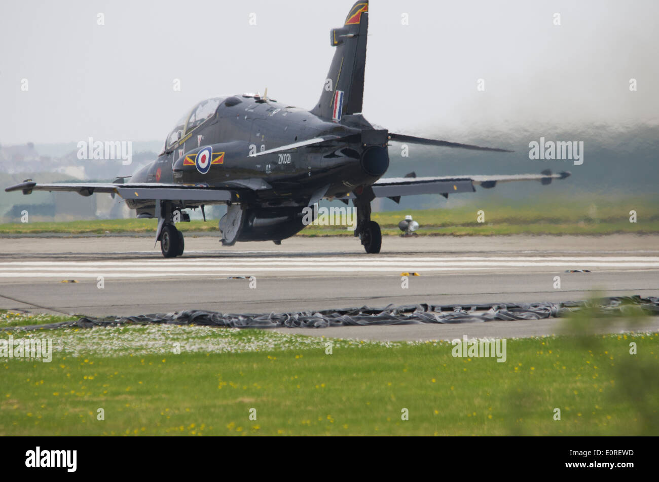 Ein Habicht, Vorbereitung für den Start im RAF Valley. Stockfoto