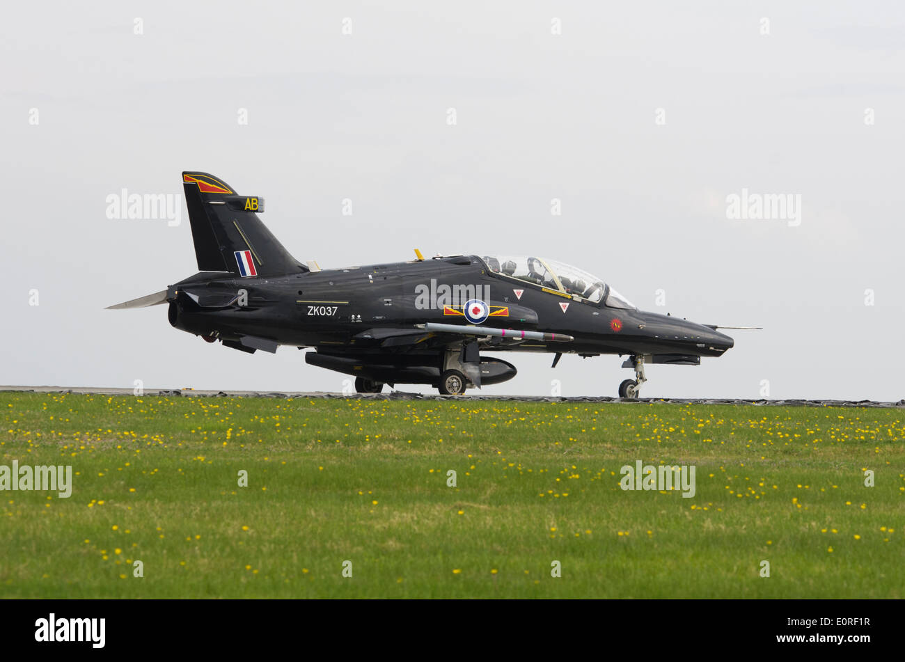 Ein Habicht, Vorbereitung für den Start im RAF Valley. Stockfoto