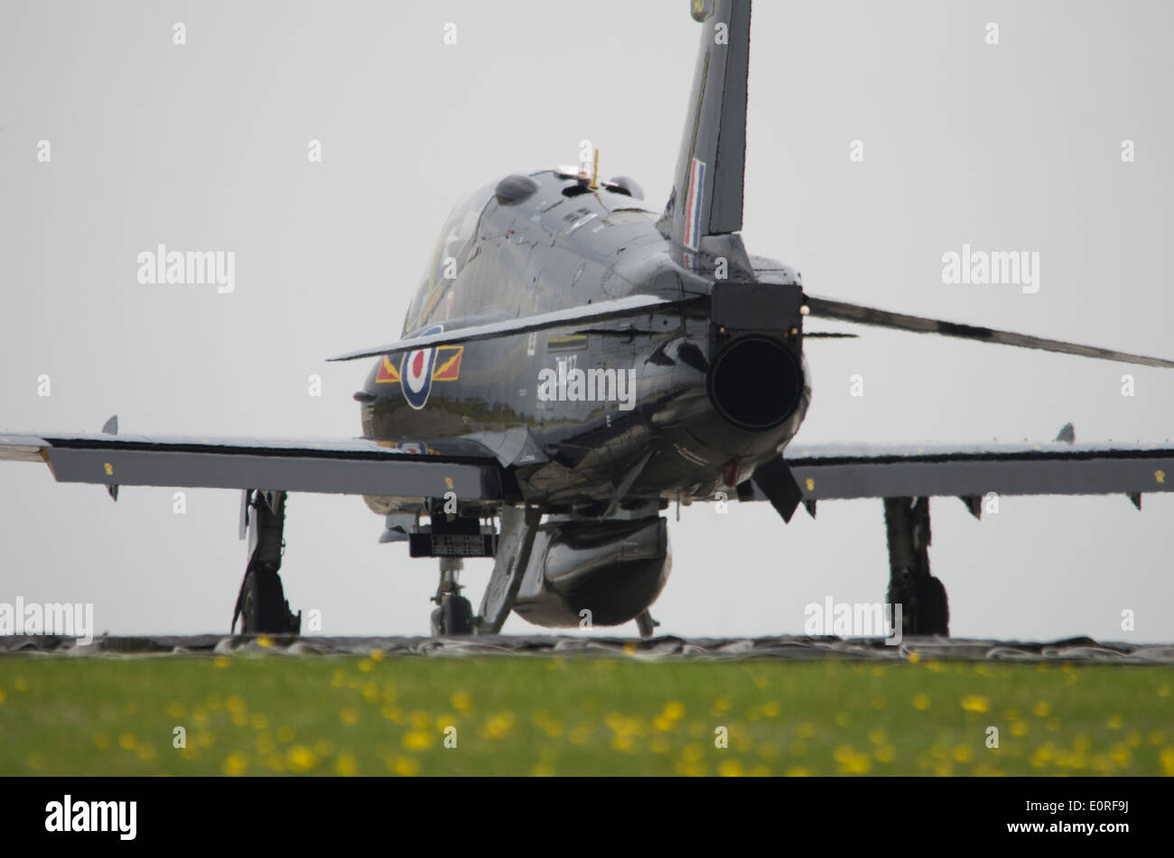 Ein Habicht, Vorbereitung für den Start im RAF Valley. Stockfoto