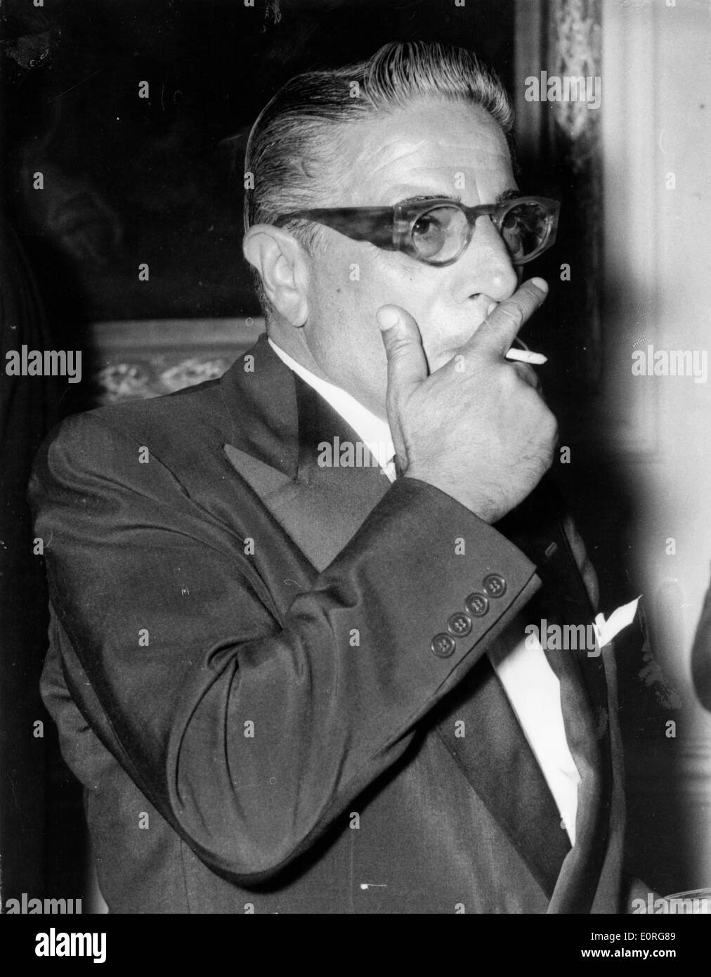 Aristotle Onassis wirft Partei für Maria Callas Stockfoto