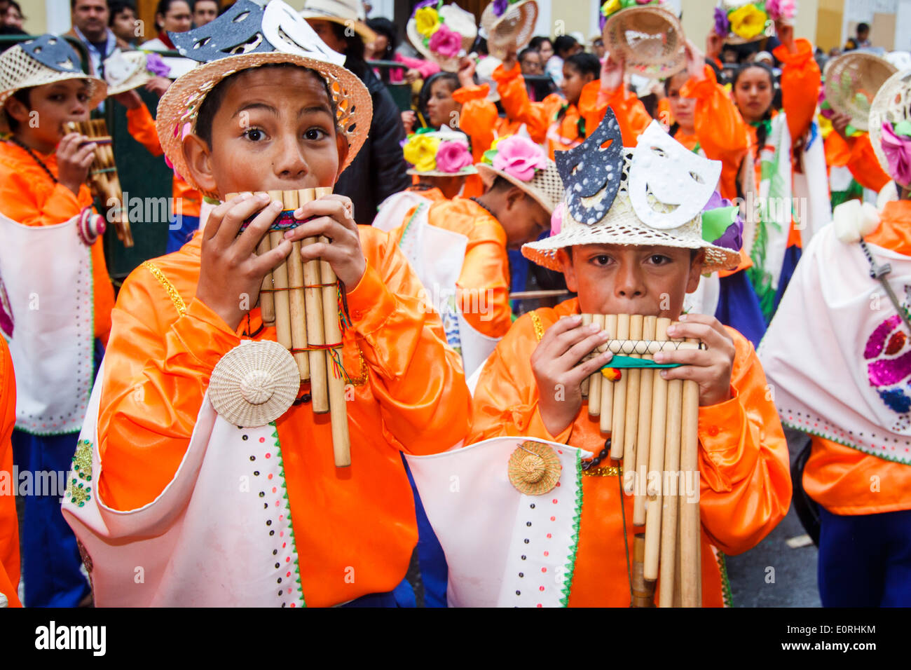 Karneval der schwarzen und weißen, kolumbianische traditionelles fest. Es ist von 2 bis 7 Januar eines jeden Jahres gefeiert. Stockfoto