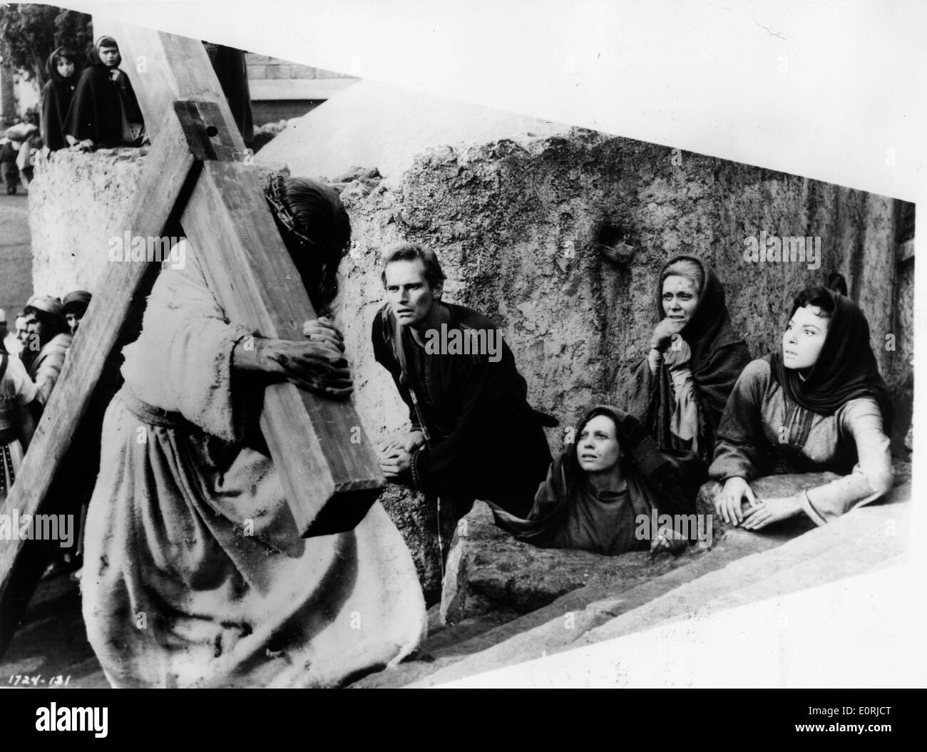 Schauspieler Charlton Heston in einer Szene aus "Ben Hur" Stockfoto