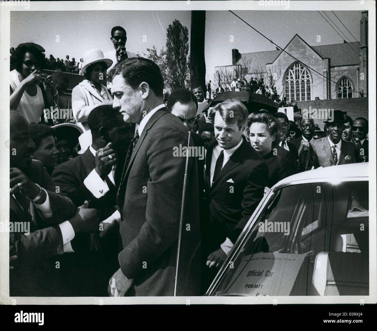 1. Januar 1960 - bei m.l. King Beerdigung Stockfoto