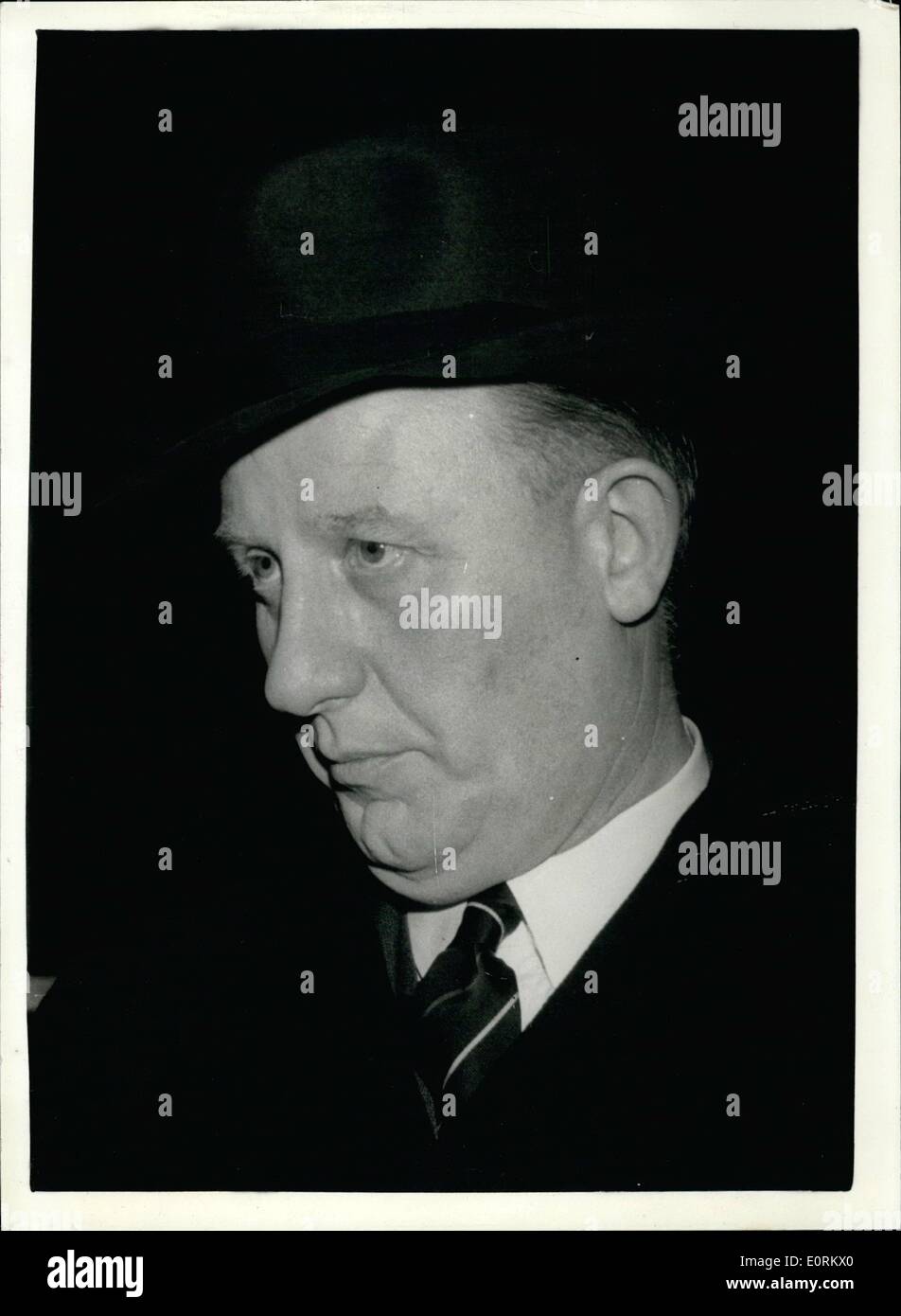 1. Januar 1960 - n Charge des Ywca Mörderjagd: Foto zeigt Detective Chief Superintendent James Haughton, verantwortlich für die Jagd nach dem Mörder der 29-jährige Stephanie Baird, deren kopflose Leiche in einem Ywca Hostel in Edgbaston, Birmingham zwei Tage vor Weihnachten gefunden wurde. Stockfoto