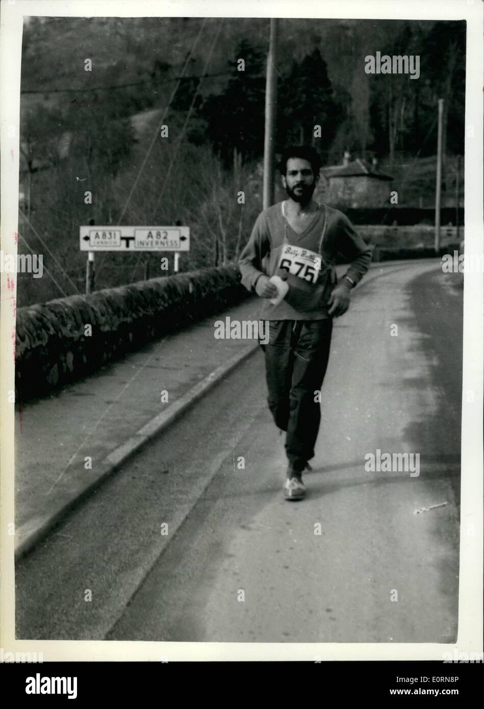 3. März 1960 - 03.01.60 die große Wanderung von John OÃ ¢ Â'¬â "¢ Grützen, LandÃ ¢ Â'¬â" ¢ s Ende setzt Ã ¢ Â'¬â €œ bärtigen Bermudian David Stockfoto