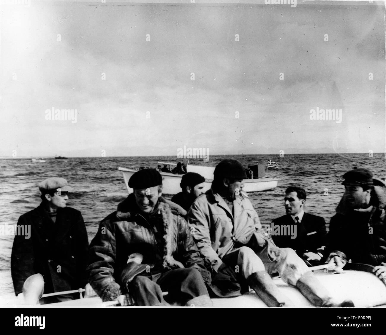 Schauspieler David Niven und Anthony Quinn in "Guns of Naverone" Stockfoto