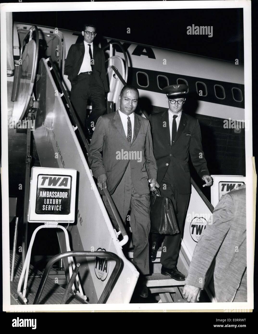 8. Mai 1960 - New York International Airport, Juli 5,1961-Freedom Riders Führer James Farmer, nationaler Direktor der C.O.R.E. C Stockfoto