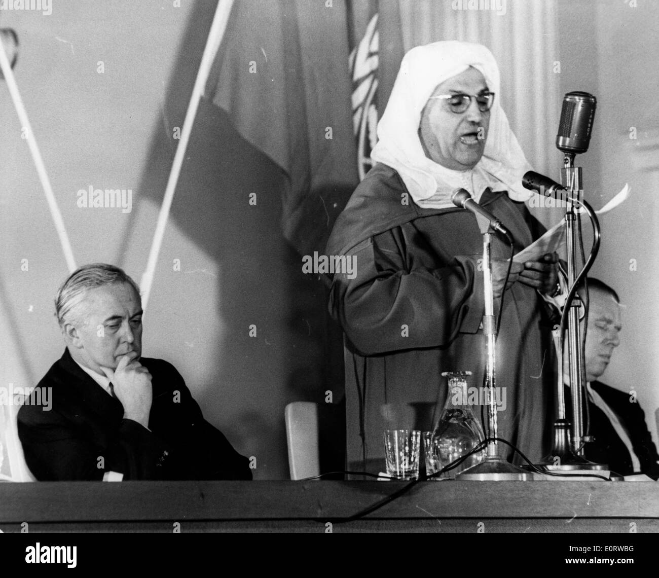 Mohammed El Fasi hält Rede bei Feier Stockfoto