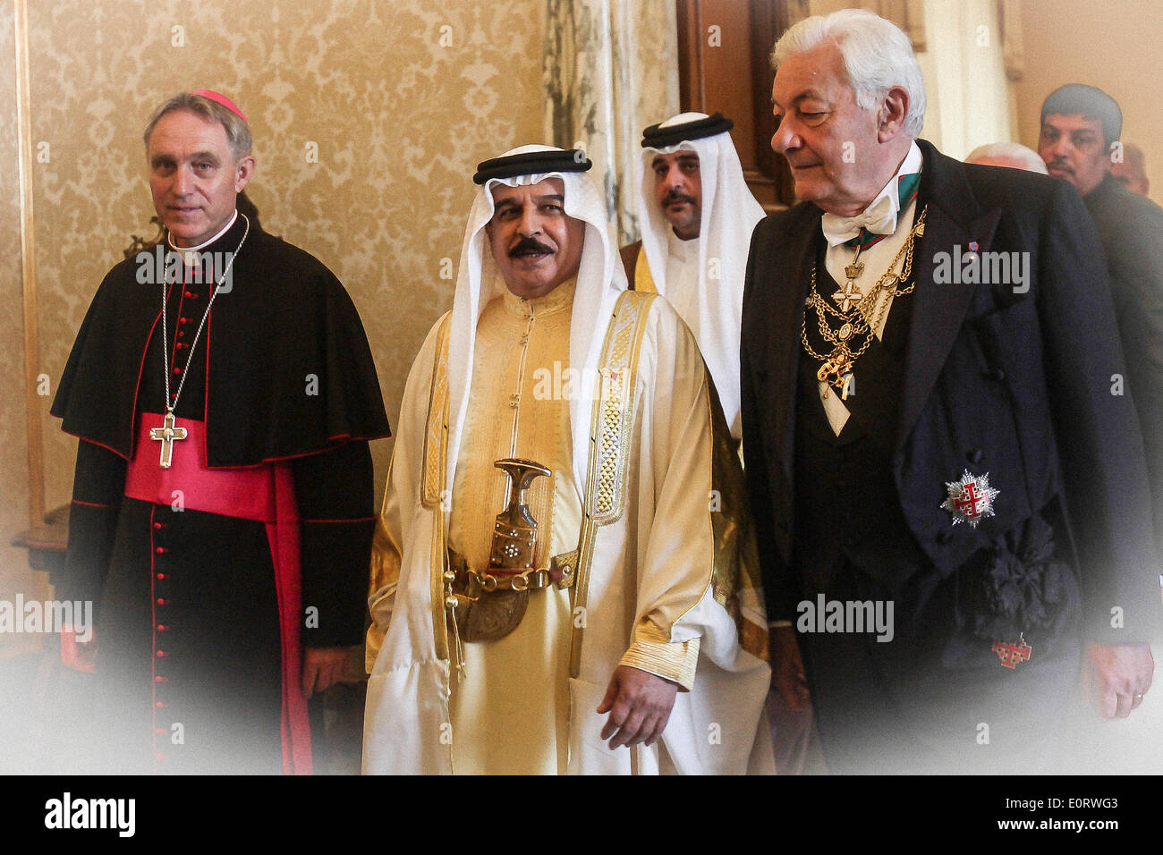 Vatikanstadt 19. Mai 2014 Francis Papst trifft sich mit dem König von Bahrain, Isa S.M Al Khalifa Stockfoto