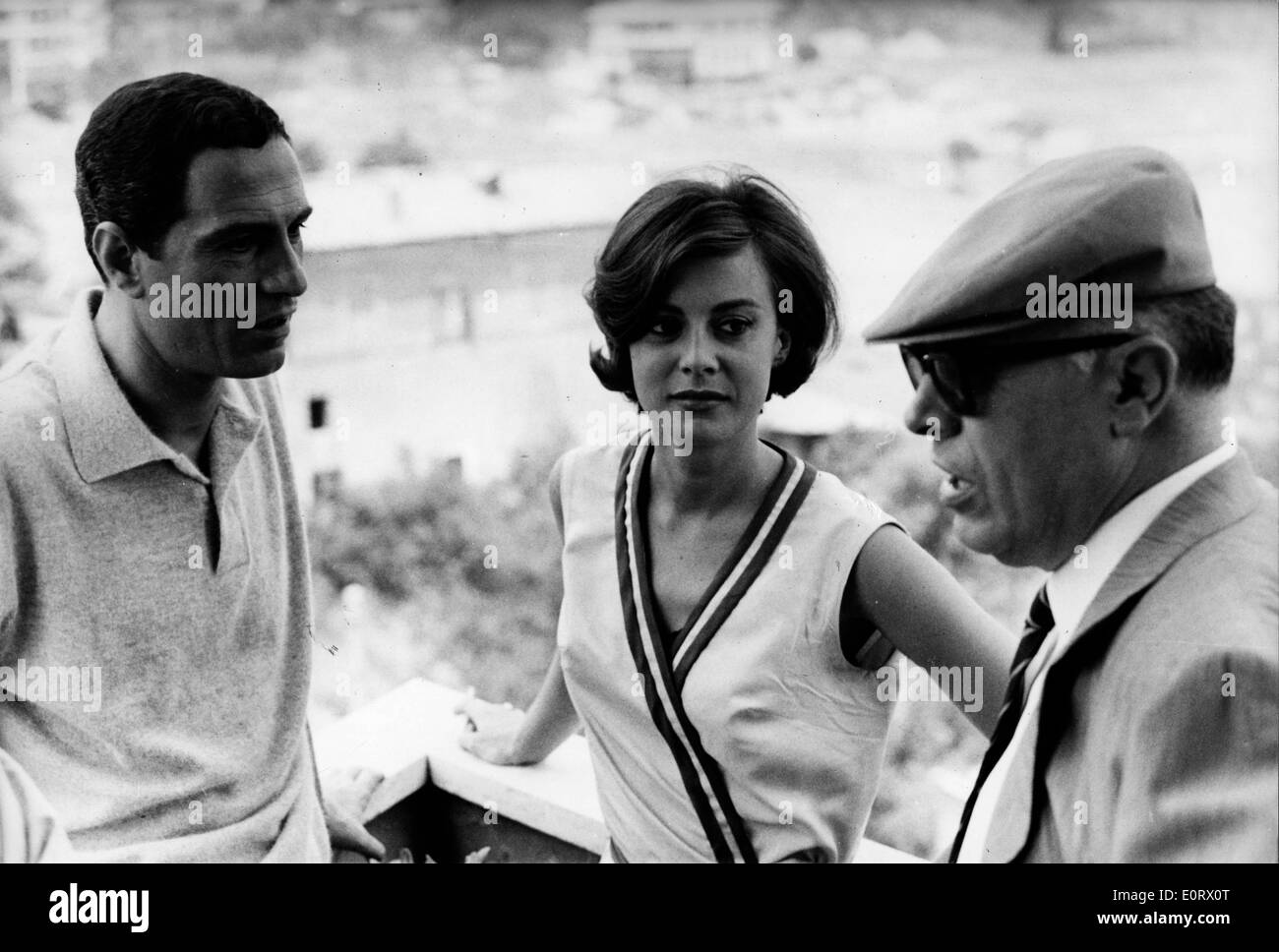 Schauspielerin Anna-Maria Ferrero sprechen auf einem Filmset Stockfoto