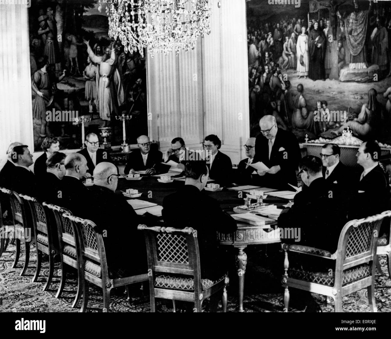 König Frederick IX als selbst in Filmszene Stockfoto