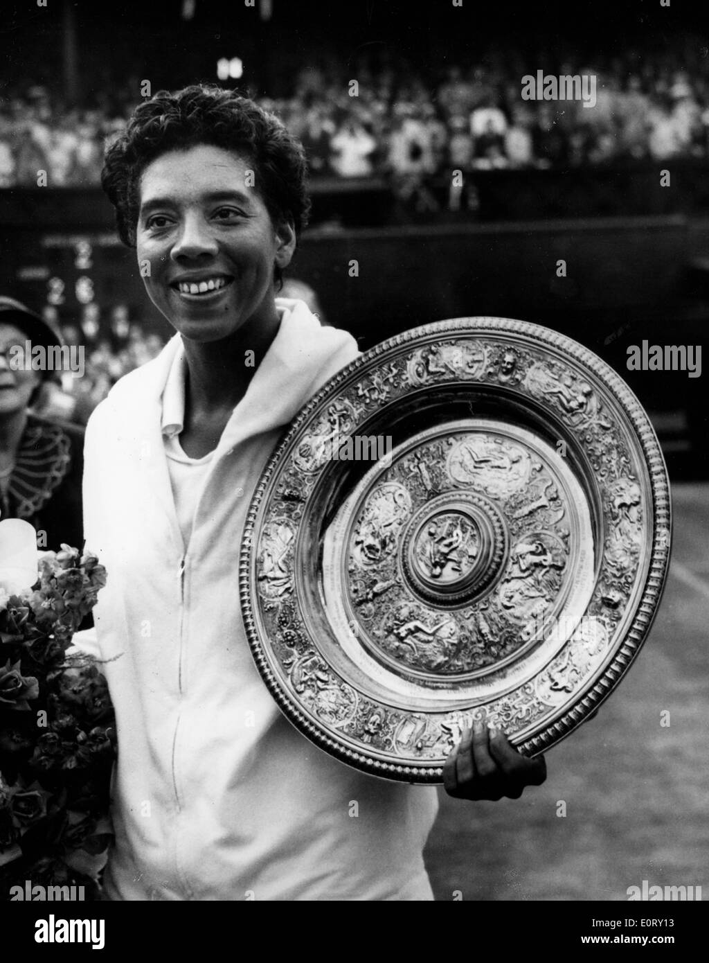 Tennis aus Wimbledon Trophäe zeigt pro Althea Gibson Stockfoto