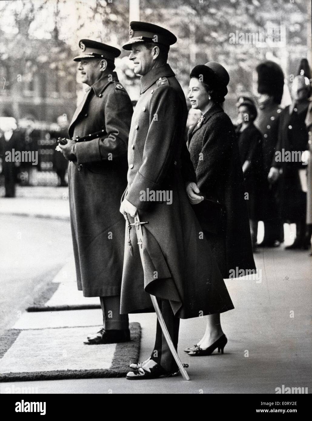 Pakistans Präsident AYUB KHAN steht Stockfoto