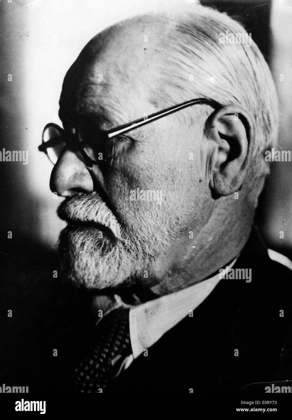 Porträt des Profils von Sigmund Freud Stockfoto