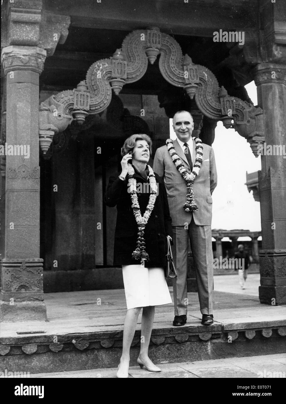 Präsident Georges Pompidou und Frau Claude Stockfoto