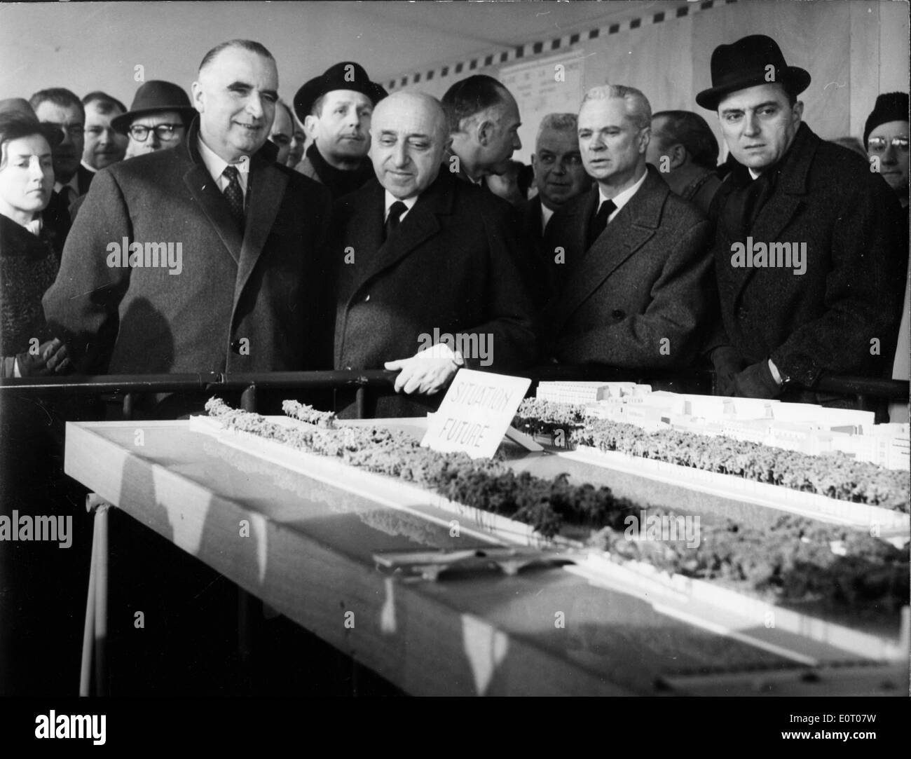 Präsident Georges Pompidou baut neue u-Bahn Stockfoto