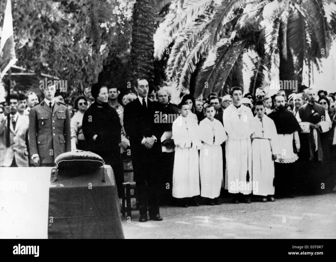 Prinz Henri und Prinzessin Isabelle bei einem Dienst Stockfoto