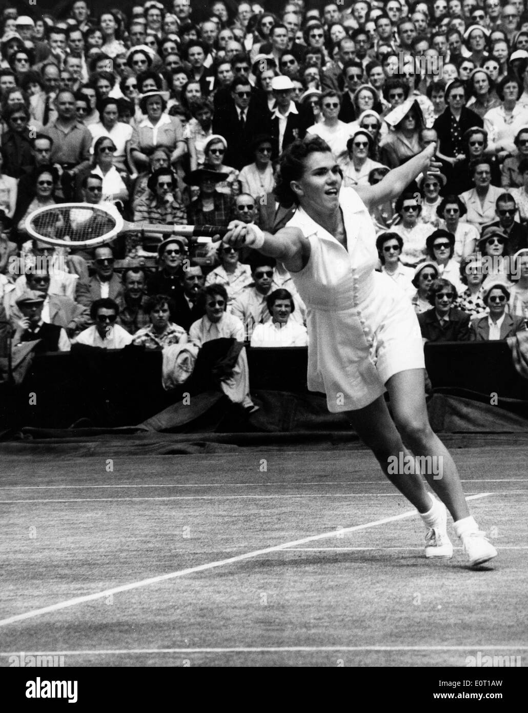 Shirley Braten Irvin konkurriert in Tennis-match Stockfoto