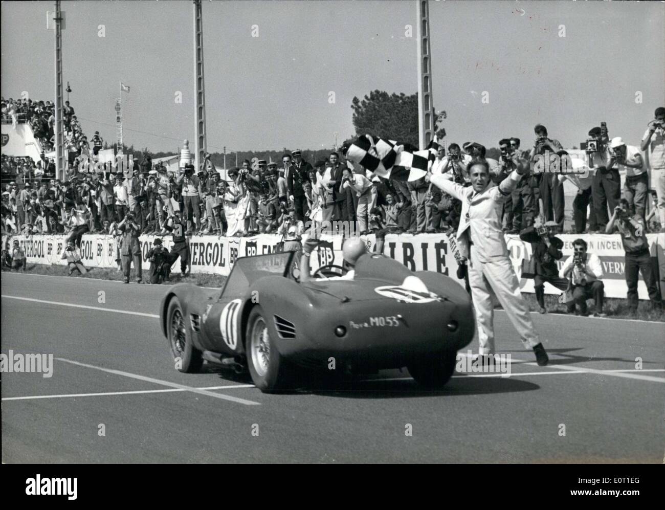26. Juni 1960 - Mans Frere im Ferrari '' Mayala '' in 24 Stunden von Le Stockfoto