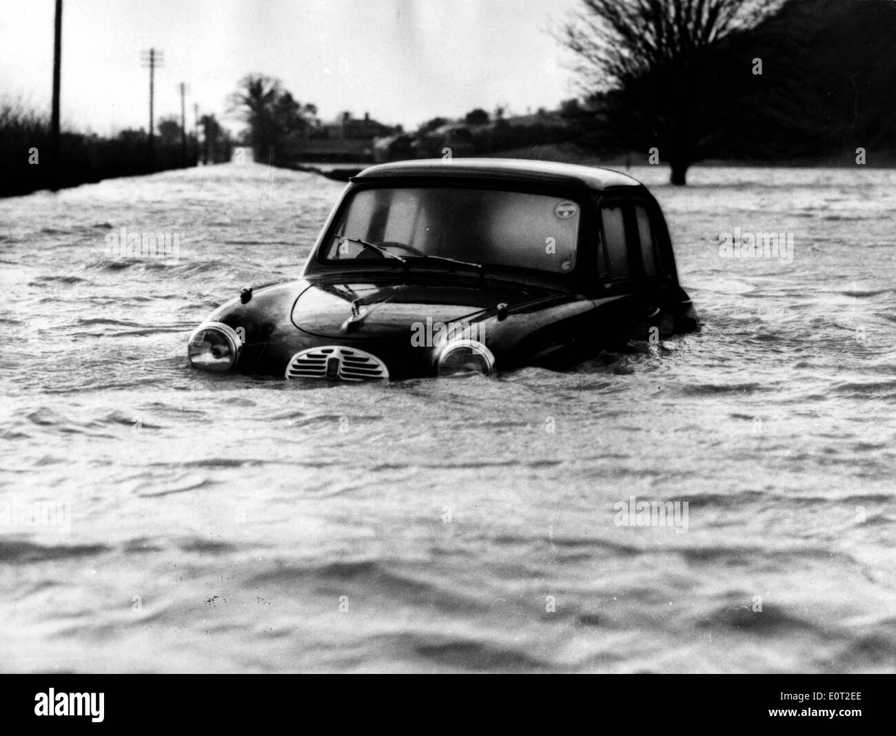 Naturkatastrophe: 1960 Überschwemmungen in England Stockfoto