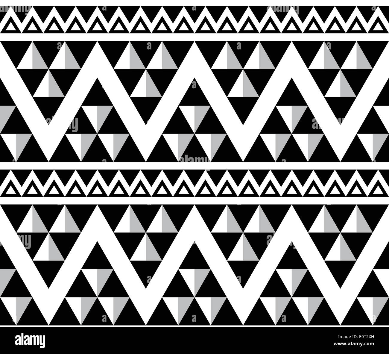 Stammes-aztekische abstrakte nahtlose Muster Stock Vektor