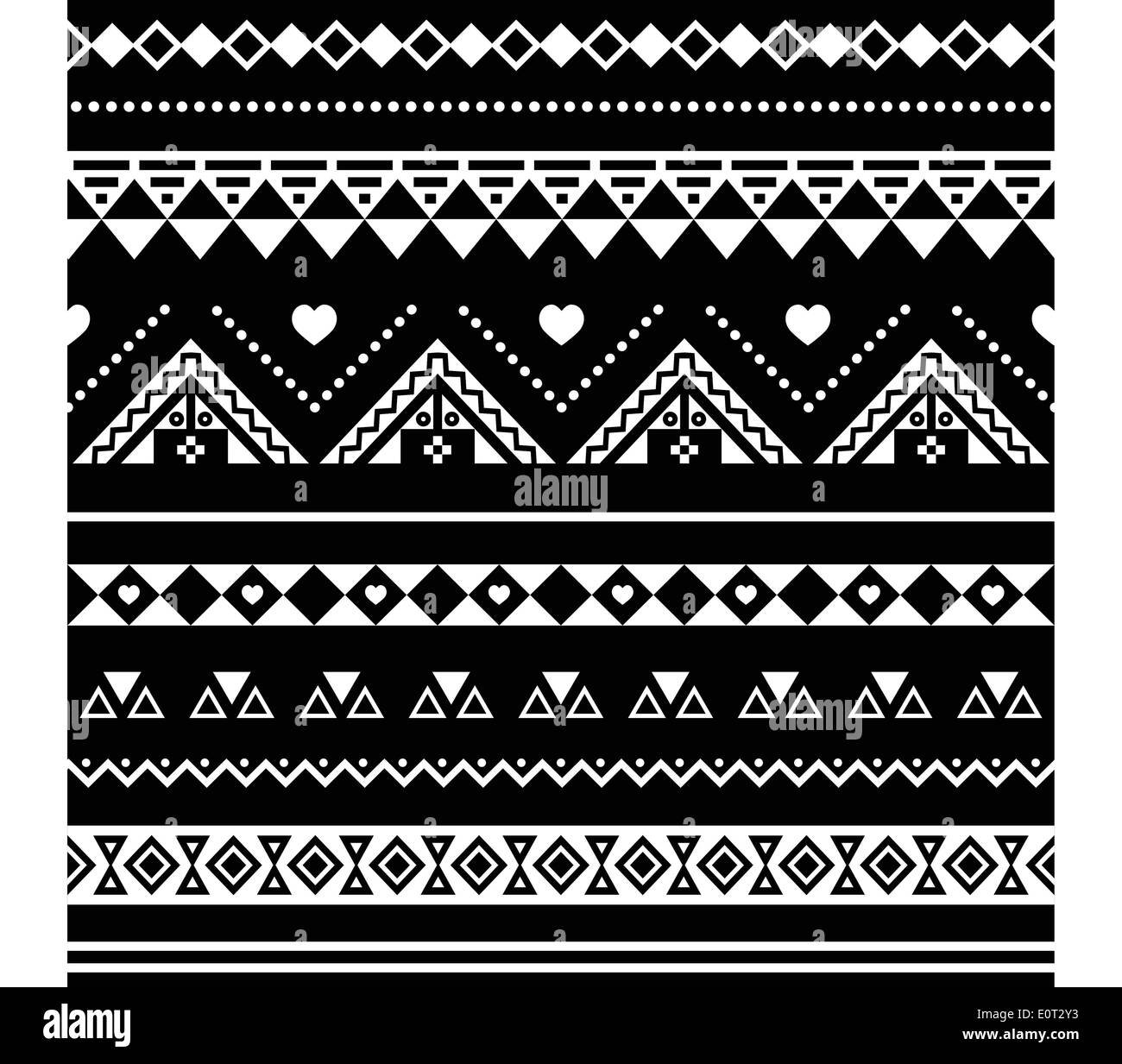 Stammes-aztekische bunte nahtlose Muster Stock Vektor