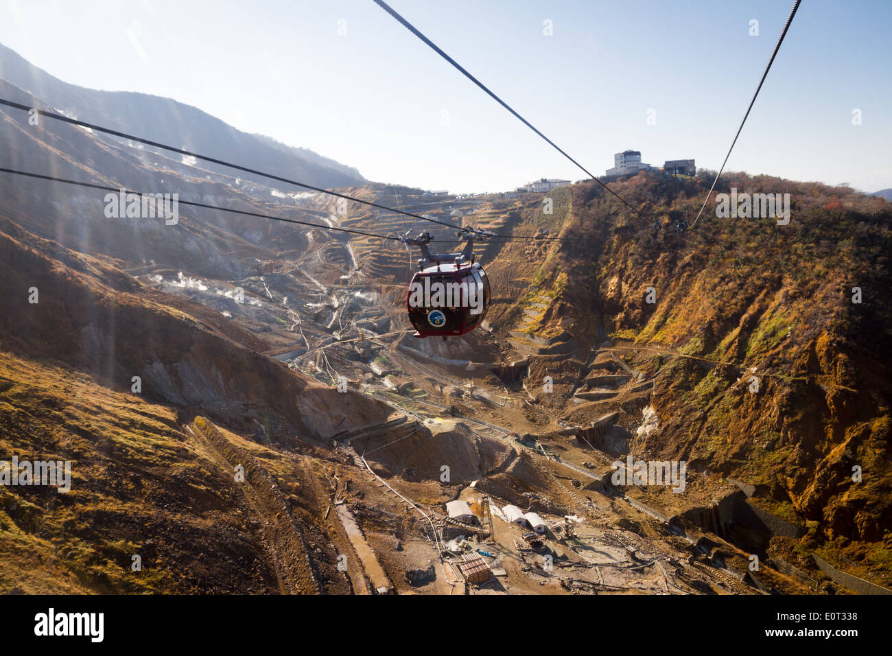 Vulkanlandschaft der ins, Hakone, Japan. Stockfoto