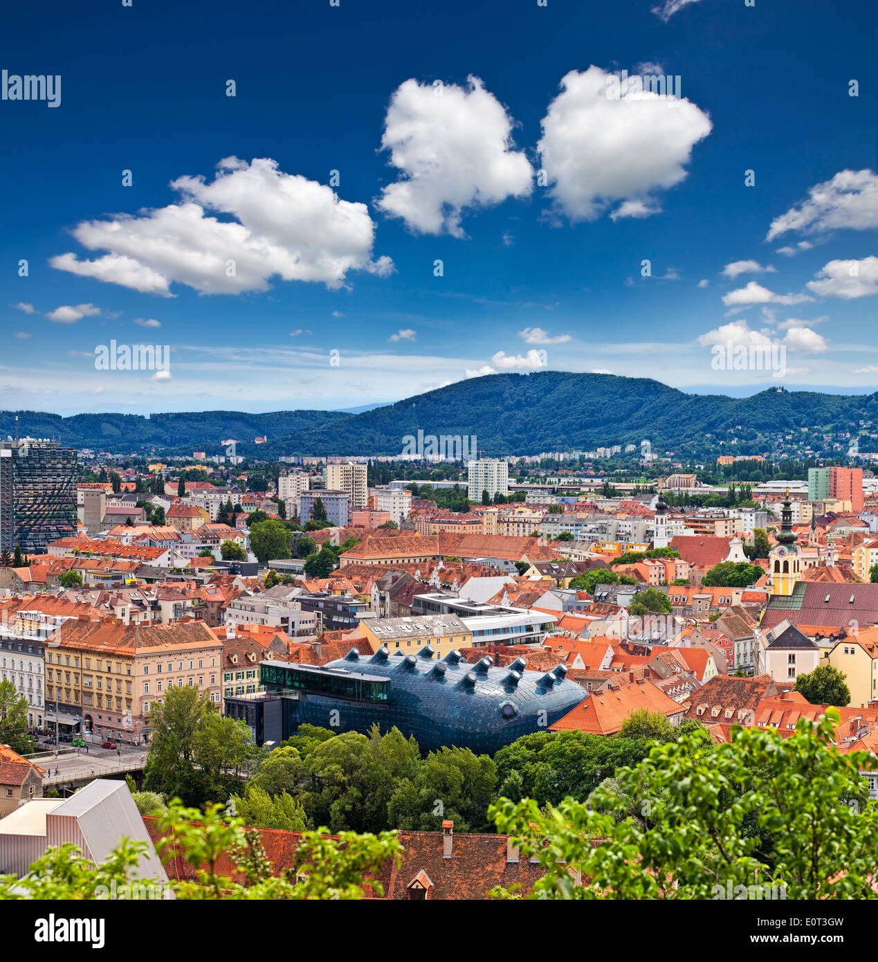 Der österreichischen Stadt Graz Stockfoto