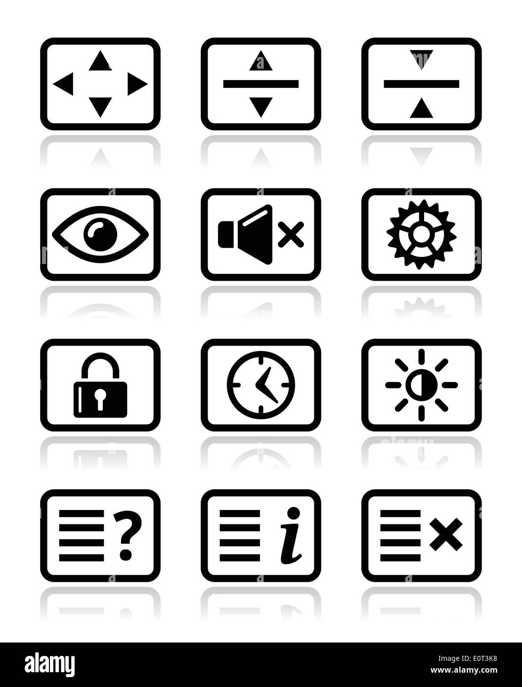 Computer-tv-Monitor-Bildschirm-Vektor-Icons set Stock Vektor
