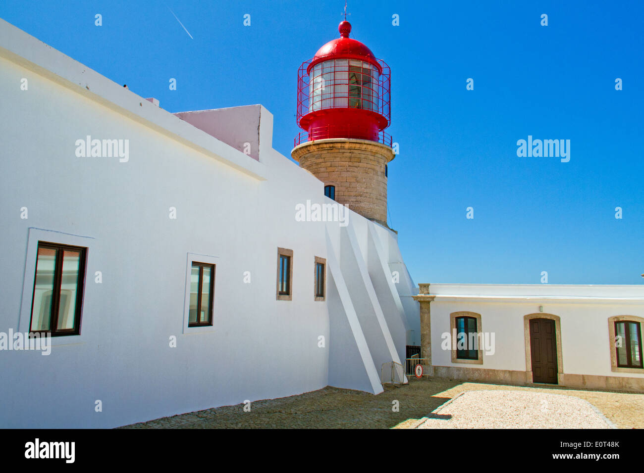 Leuchtturm von Cabo de Sao Vicente Stockfoto