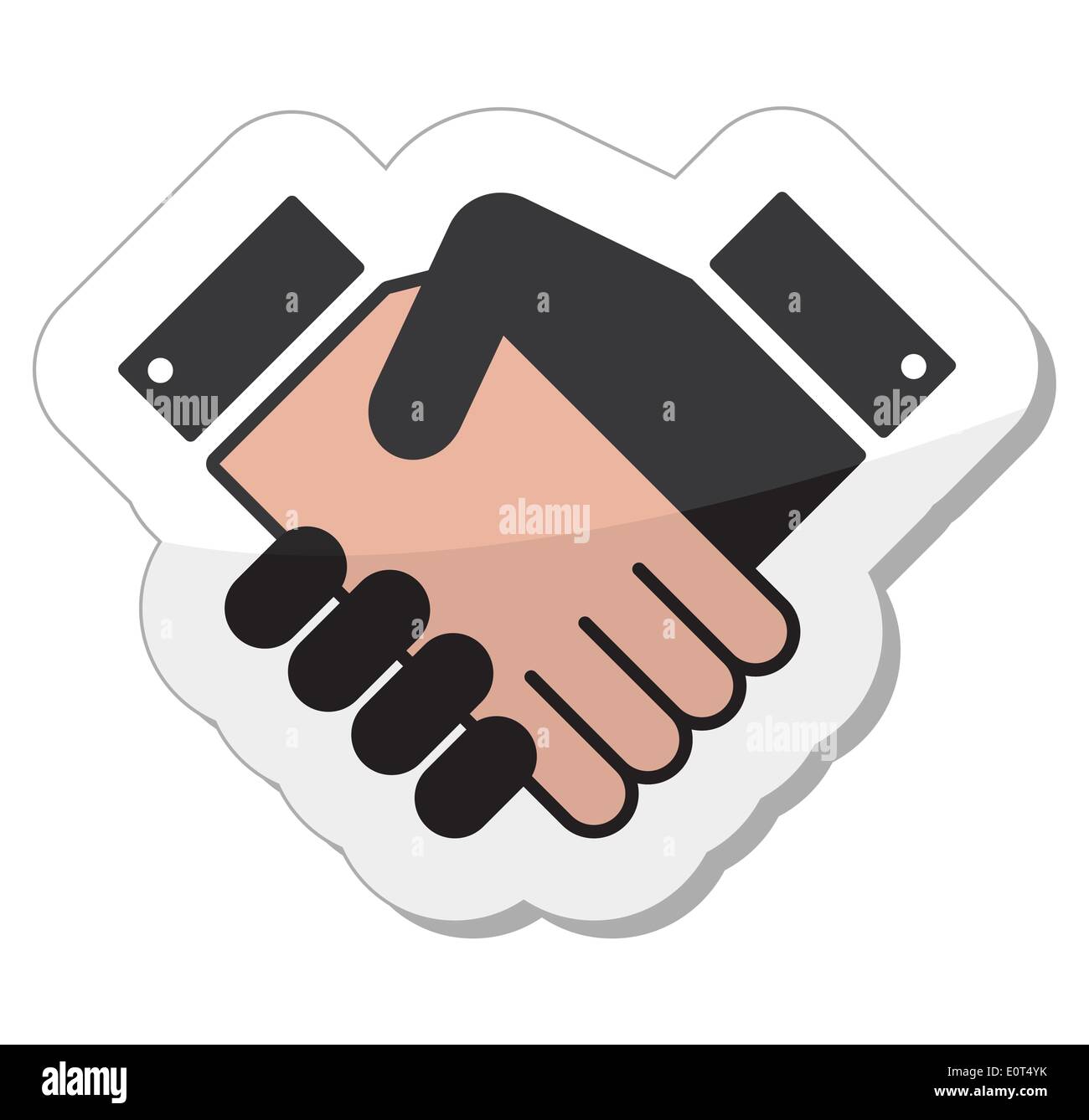 Vereinbarung-Handshake-Symbol - Label Stock Vektor
