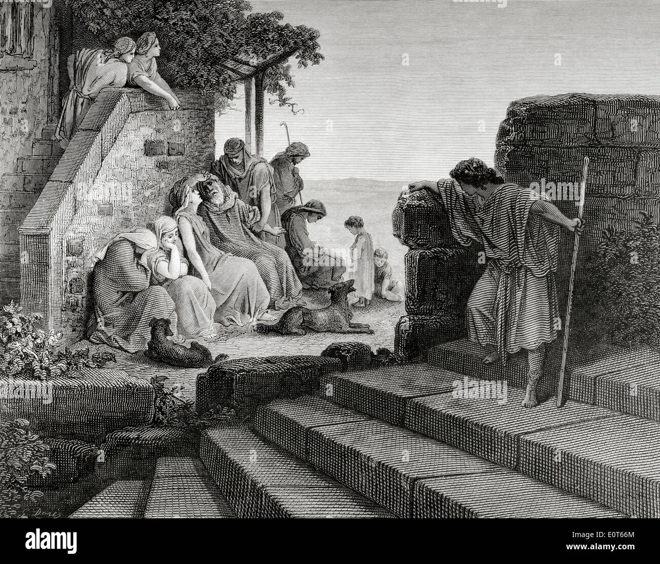 Gleichnis vom verlorenen Sohn. Der verlorene Sohn in den Armen seines