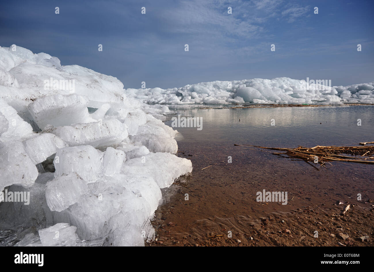 Steinmännchen Eis in der Arktis. Horizontale Foto Stockfoto