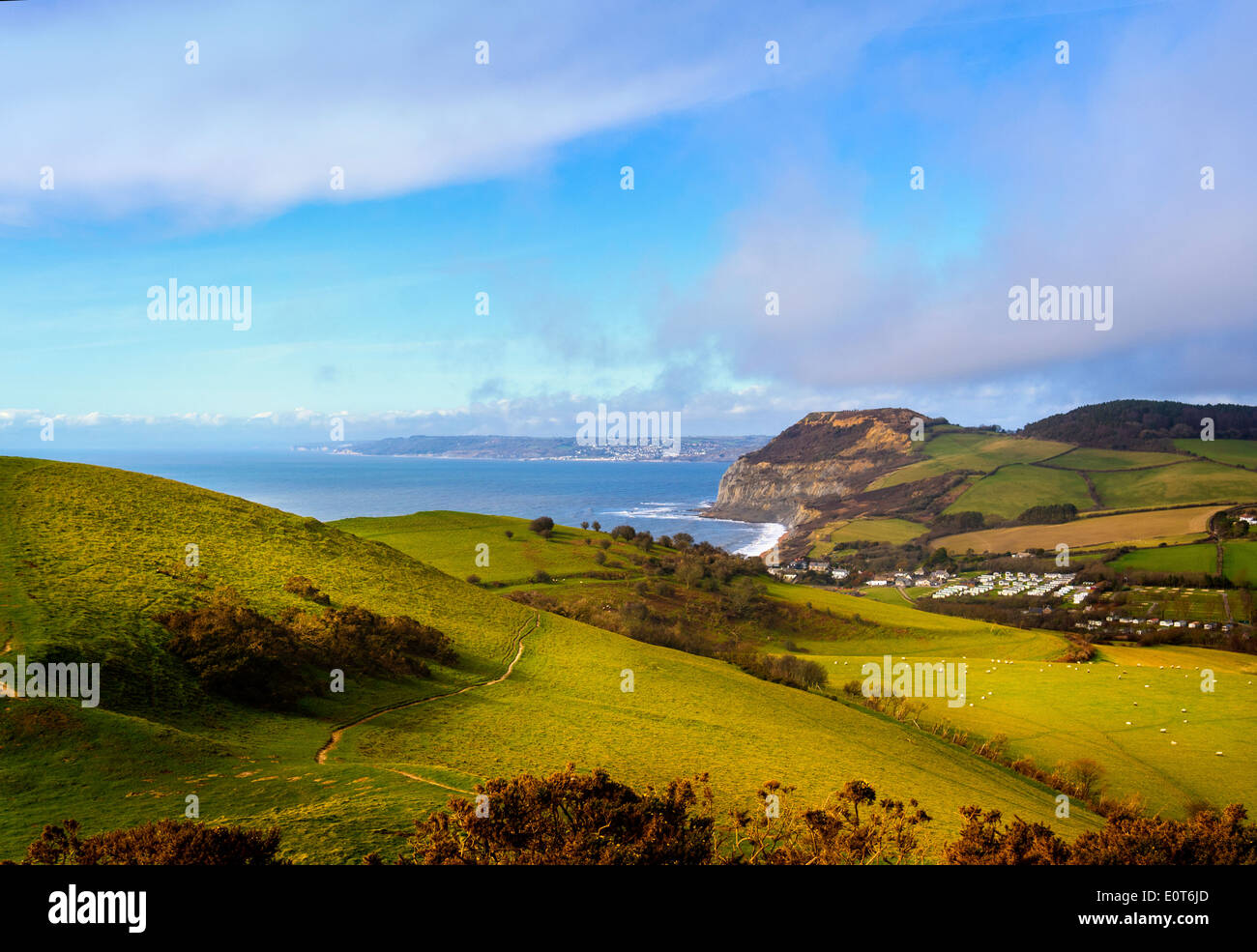 Einladendsten, Dorset, mit Golden Cap Dorset, England UK Stockfoto