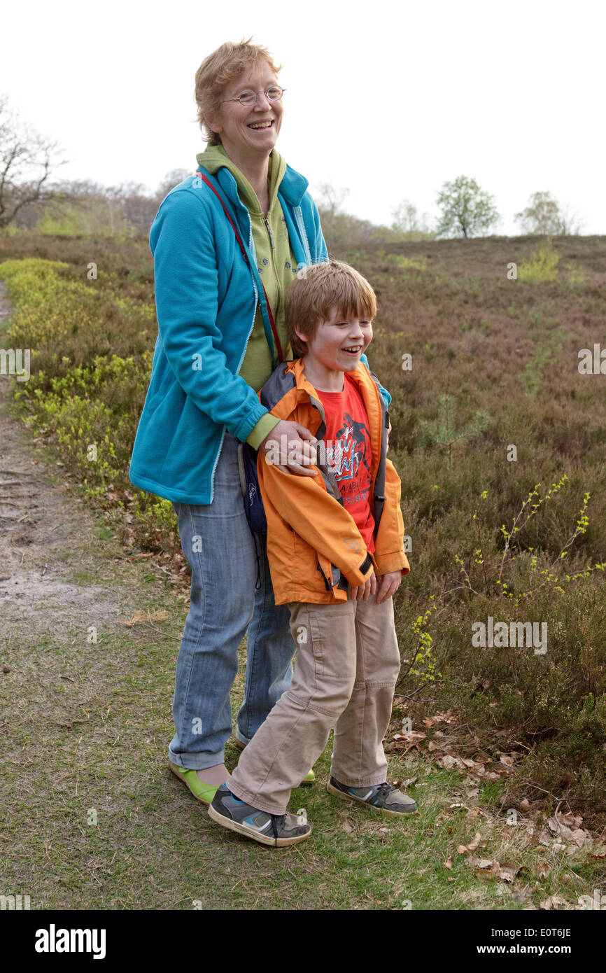 Mutter und Sohn Spaß Stockfoto