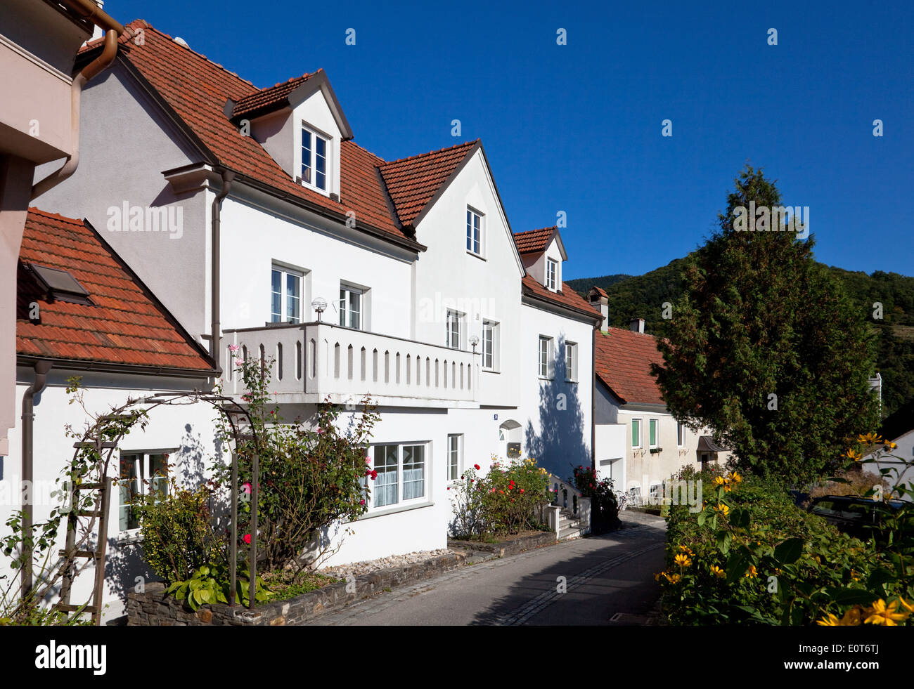 Gebäude in Schwallenbach, Wachau Region, Niederösterreich, Österreich Stockfoto