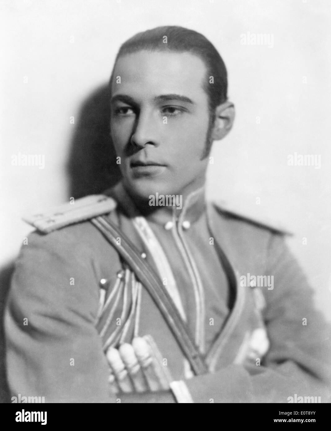 Rudolph Valentino, am Set des Stummfilms "Der Adler", 1925 Stockfoto