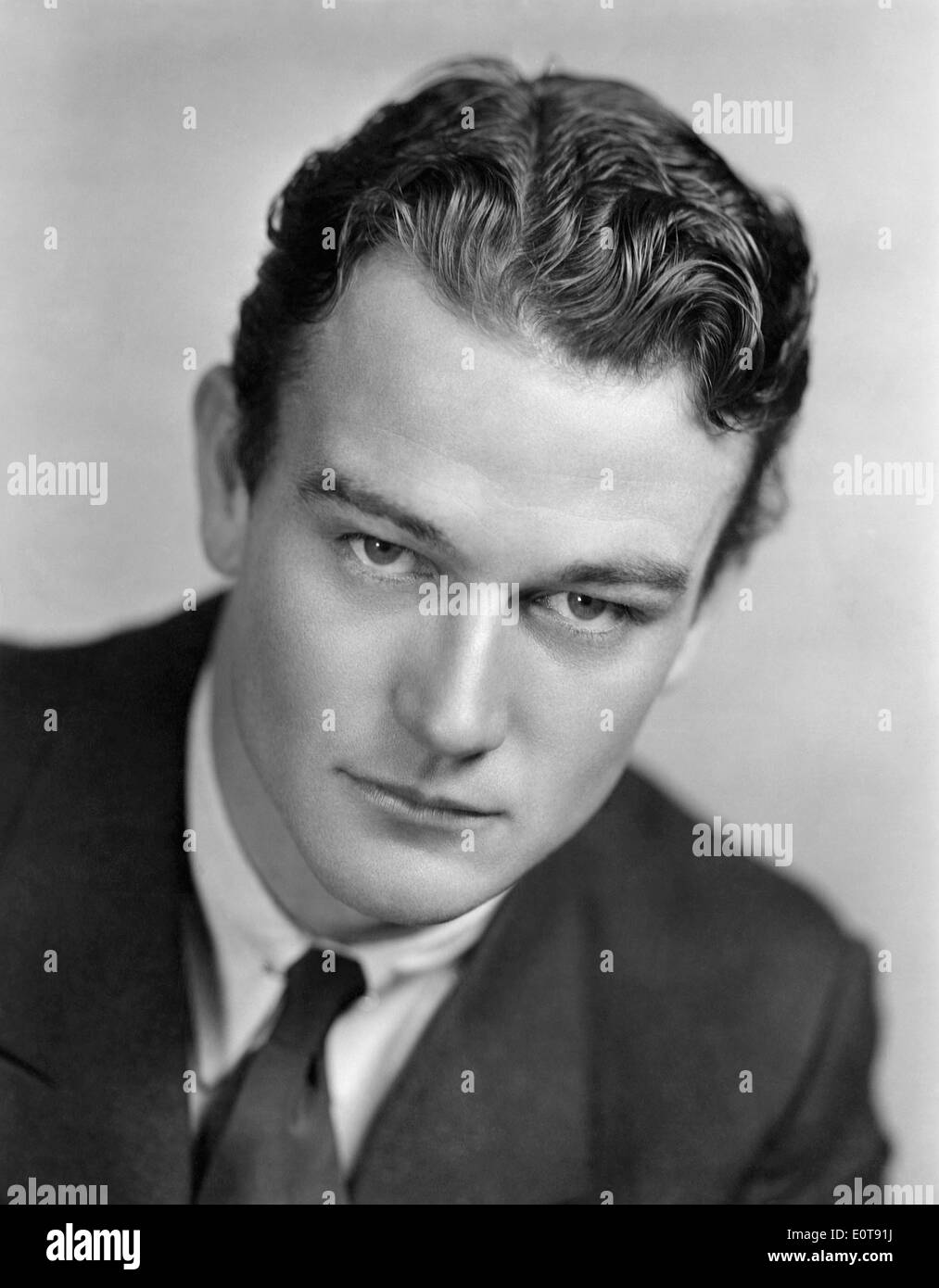John Wayne, Portrait, am Set des Films "Drei Mädchen verloren", 1931 Stockfoto