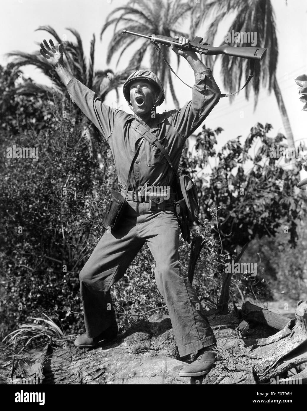 Randolph Scott, am Set des Films, "Gung Ho!", 1943 Stockfoto
