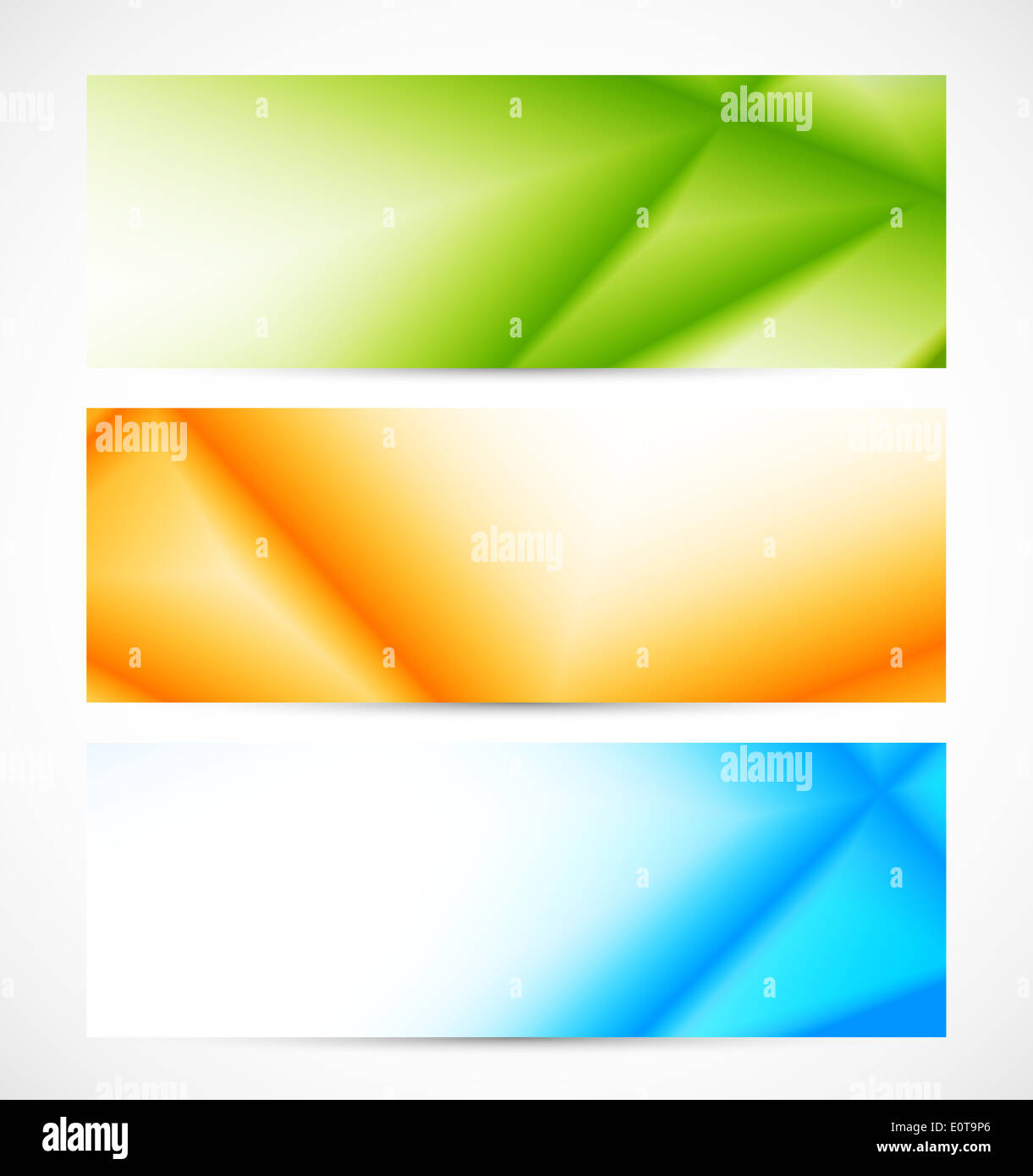 Reihe von Bannern, geometrische Stockfoto