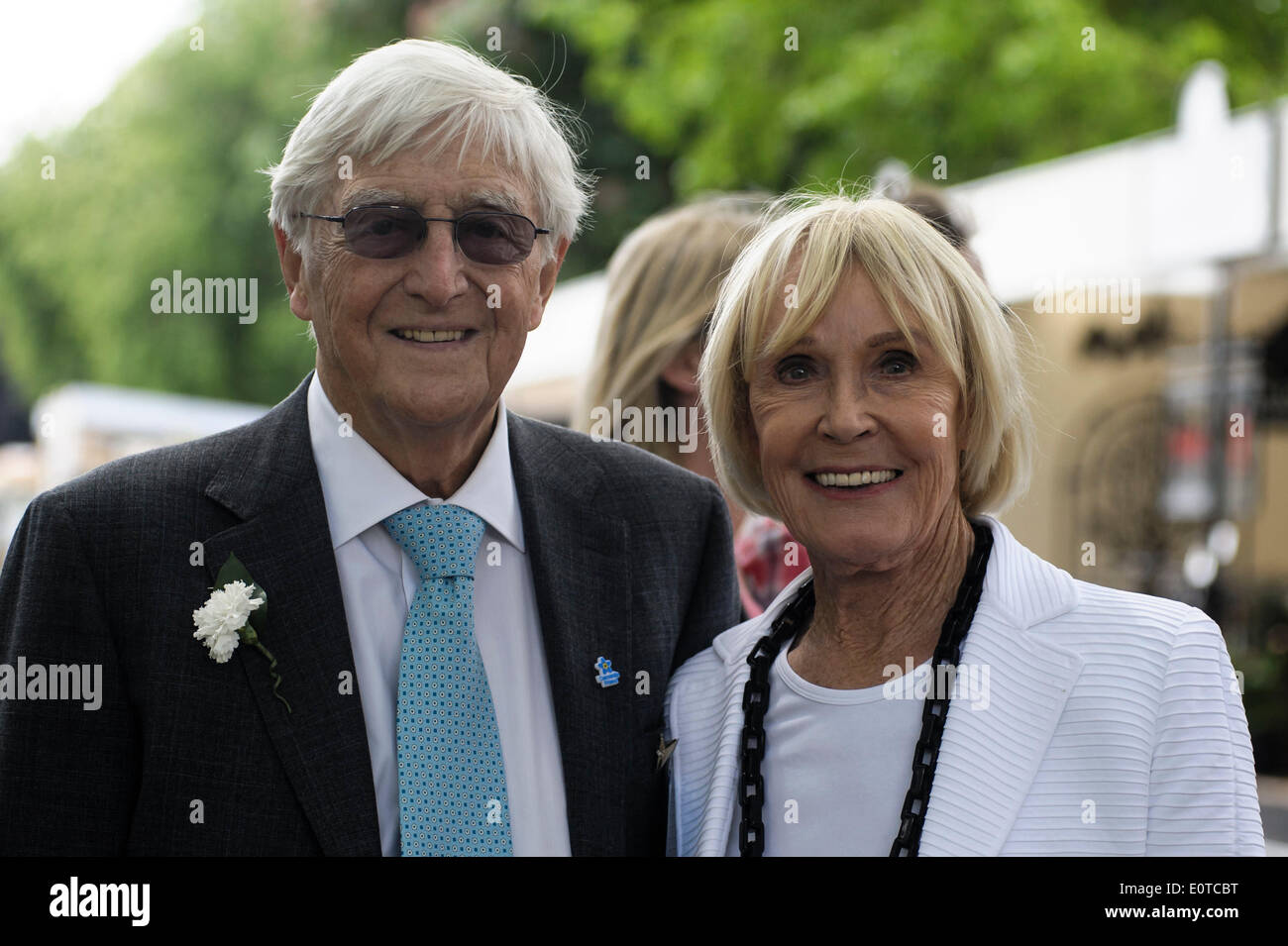 London, UK. 19. Mai 2014. 2014 RHS Chelsea Flower Show. Michael Parkinson besucht. Bild von Julie Edwards/Alamy Live-Nachrichten Stockfoto