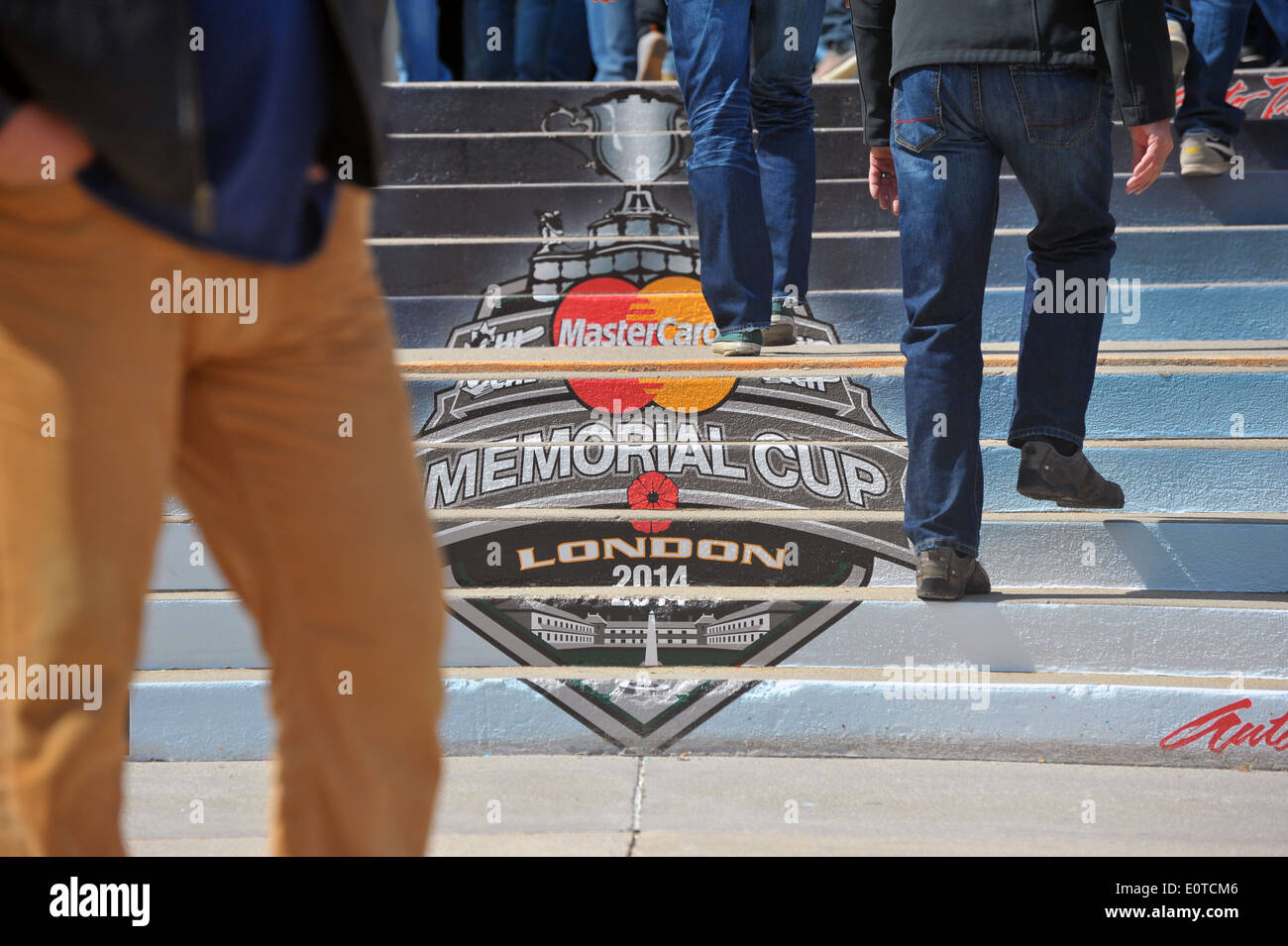 Der Memorial Cup-Turnier veranstaltet von London Ontario im Jahr 2014. Stockfoto