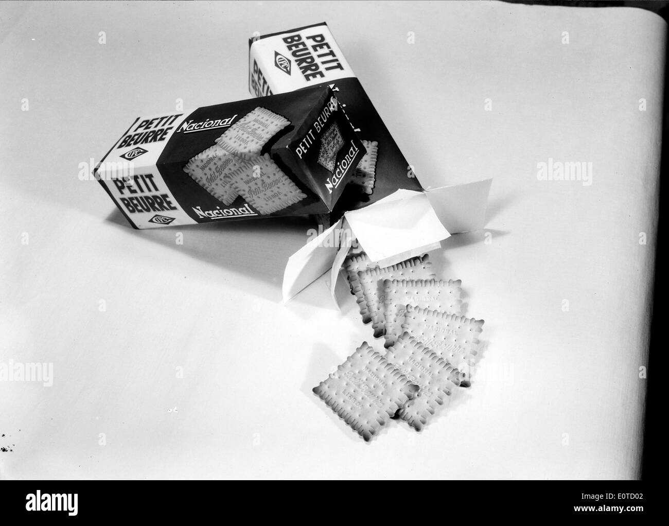 Companhia Nacional de Moagem, ein portugiesisches Unternehmen, produziert Buttercracker-Kekse, einschließlich des bekannten Petit Beurre. Das Unternehmen ist bekannt für seine hochwertigen Lebensmittel- und Keksfabrikate. Stockfoto