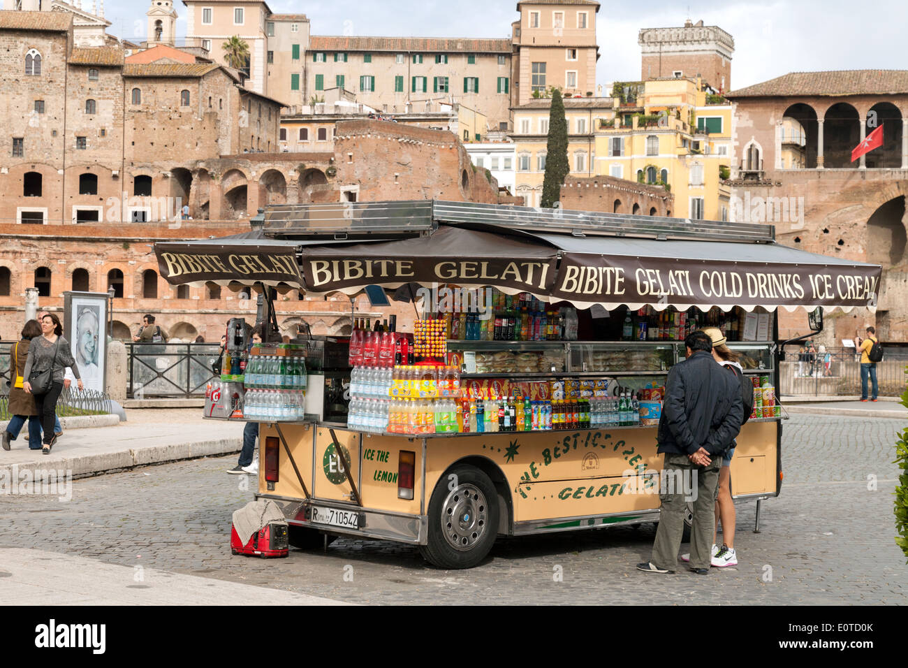 Straße Strandlokal für Essen und trinken, das Forum, Rom, Italien Stockfoto